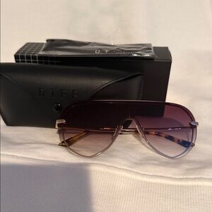 Diff Imani Gold + Brown Gradient Sunglasses
